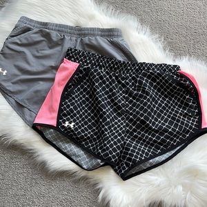 2 Pair Under Armour Running Shorts